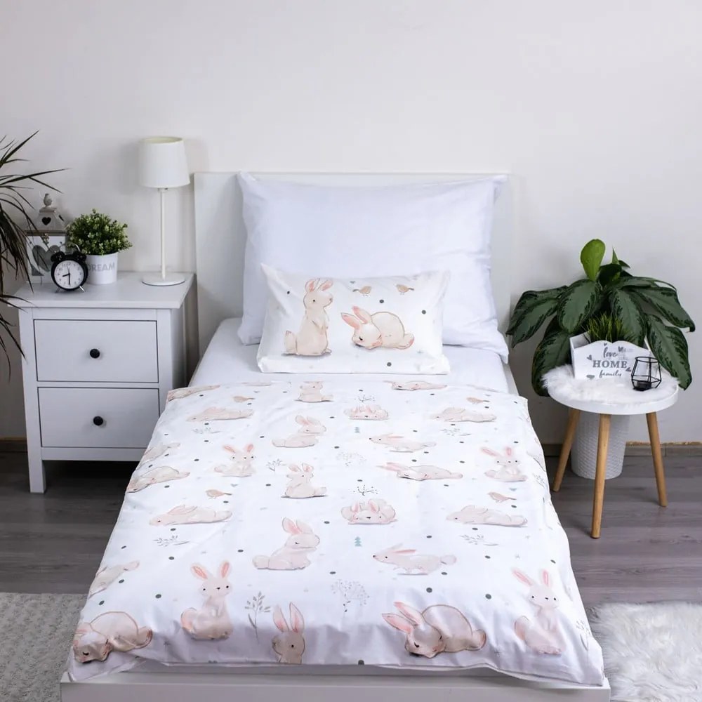 Pamut gyerek ágyneműhuzat babaágyhoz 100x135 cm Bunnies – Jerry Fabrics