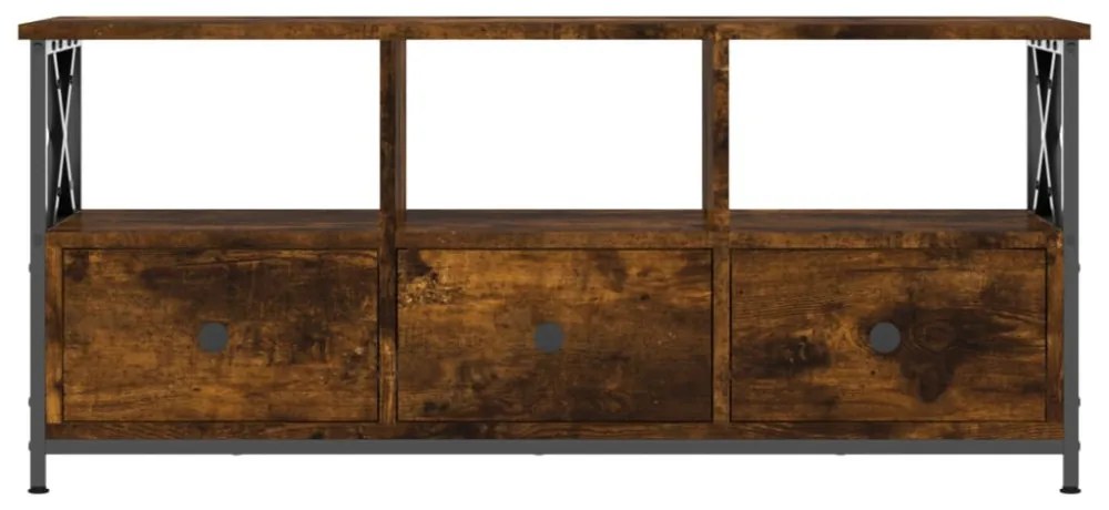 sonoma tölgy színű szerelt fa és vas TV-szekrény 102x33x45 cm