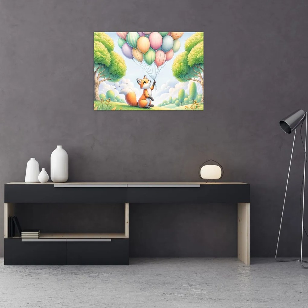 Kép – Boldog róka (70x50 cm)