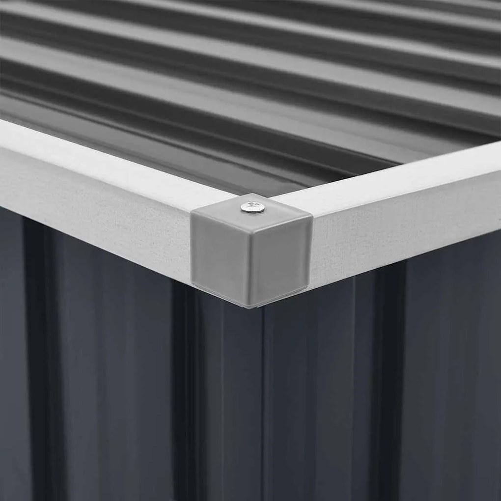 antracitszürke kerti tárolóláda 129 x 67 x 65 cm