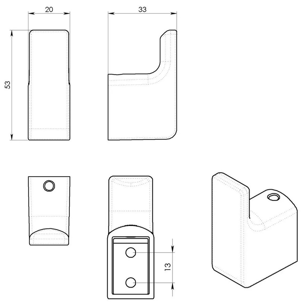 GEDY PI2788 Pirenei horog 2 db, arany matt