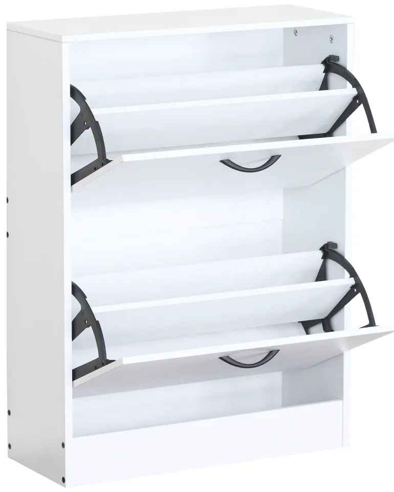 BOTNIX cipőtartó, 2 polc, fehér