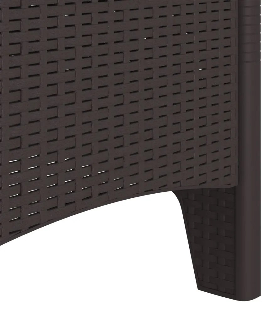 Kerti székek párnákkal 4 db Barna Poly Rattan
