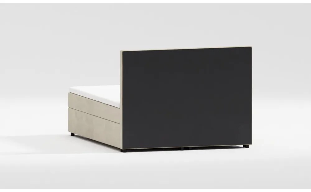 Bézs ágyneműtartós boxspring ágy 180x200 cm Rico – Ropez
