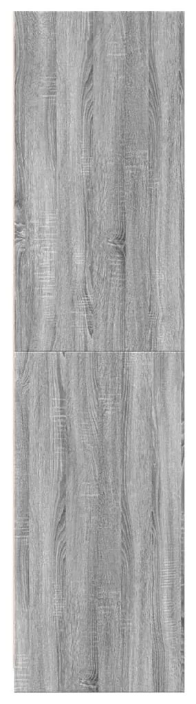 szürke sonoma színű szerelt fa ruhásszekrény 100 x 50 x 200 cm