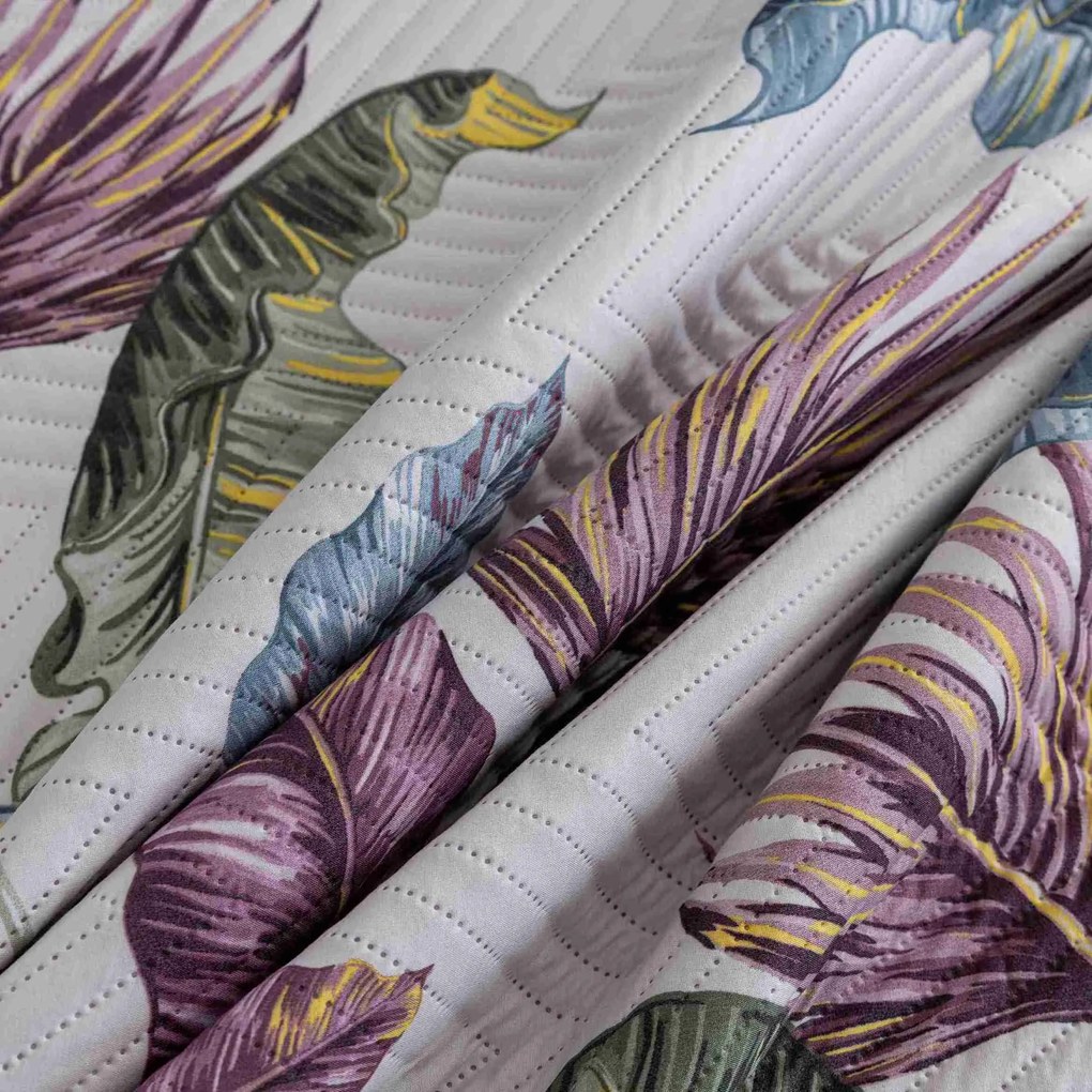 Ágytakaró TROPIC fehér / rózsaszín Méret: 220 x 240 cm