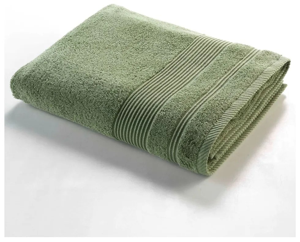 Khaki frottír pamut fürdőlepedő 90x150 cm Tendresse – douceur d'intérieur