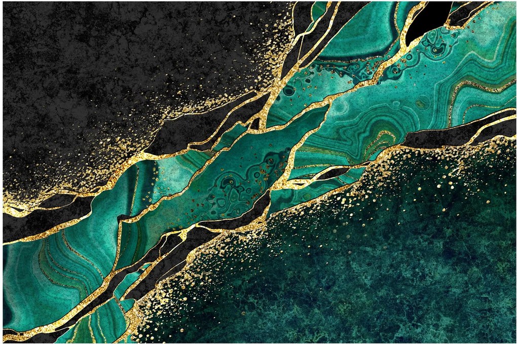 Kép - Kerozin-arany márványozás (90x60 cm)
