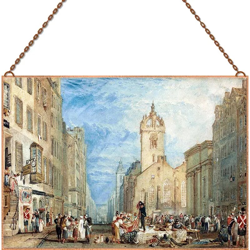 J. M. W. Turner - High Street Edinburgh üvegkép, falikép