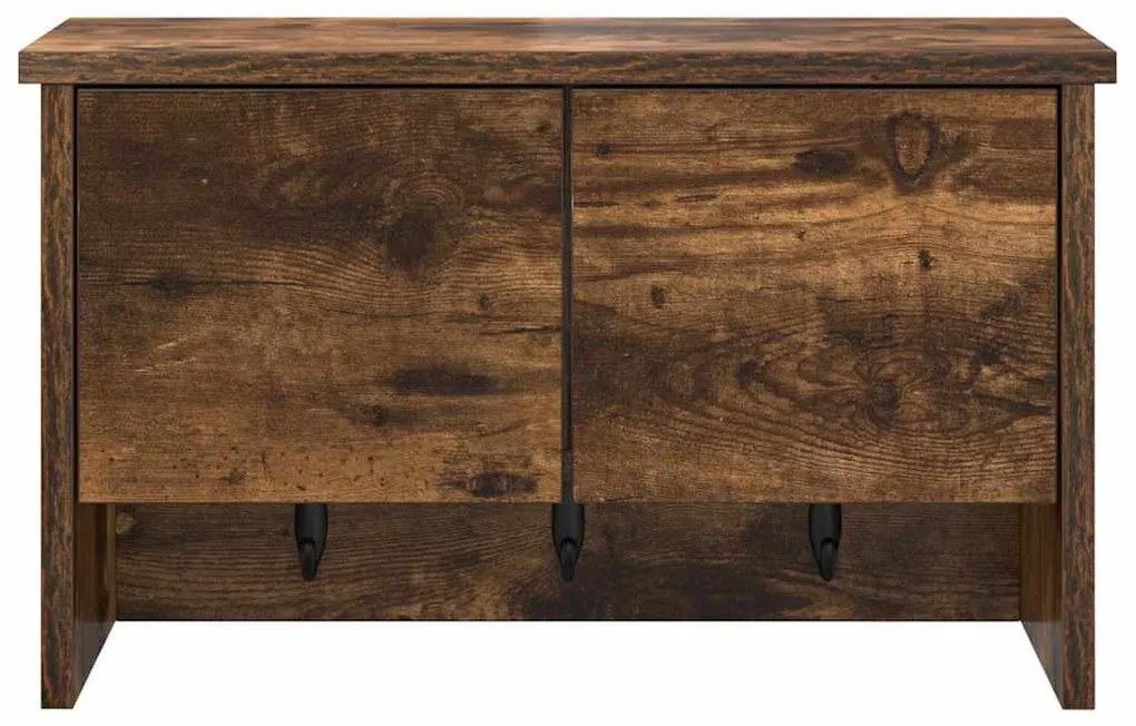 Fali Kabáthorog polcokkal Füstölt tölgy 50 x 20 x 30 cm Faanyag