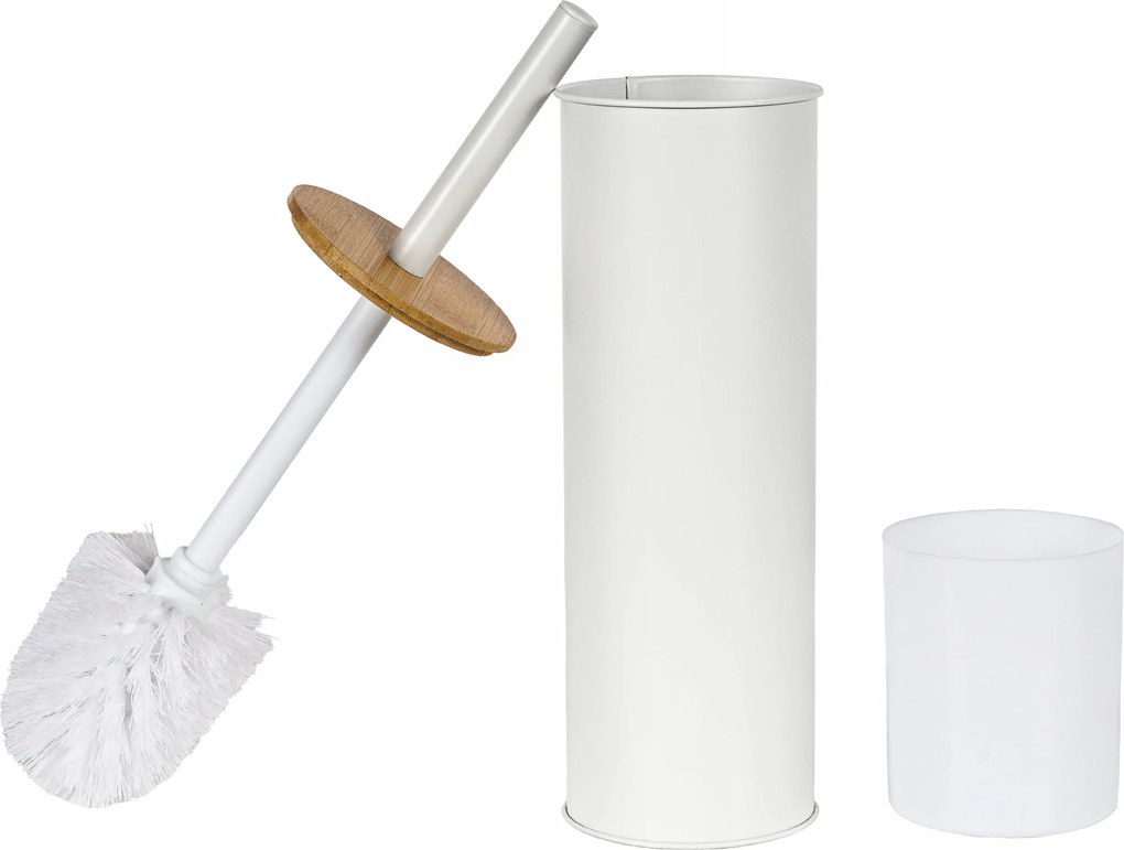 Fehér Wc Keféne, Matt, Bambuszfa, Masszív, Modern