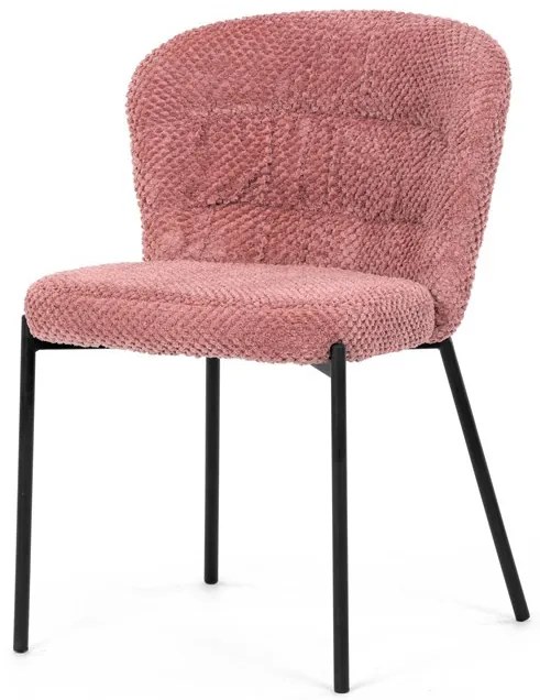 Étkezőszék rózsaszín bouclé szövettel. CT-W1077 PINK2