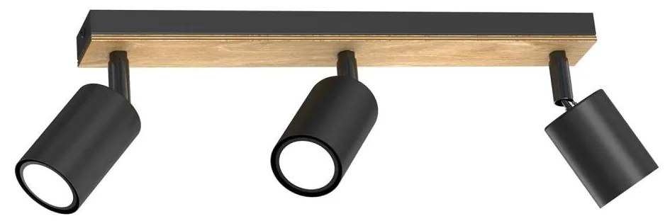 Spotlámpa TULON 3xGU10/8W/230V fekete/tölgy