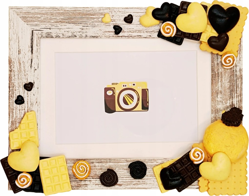 Képkeret Dekoratív dekoratív keret Csokoládék és kekszek