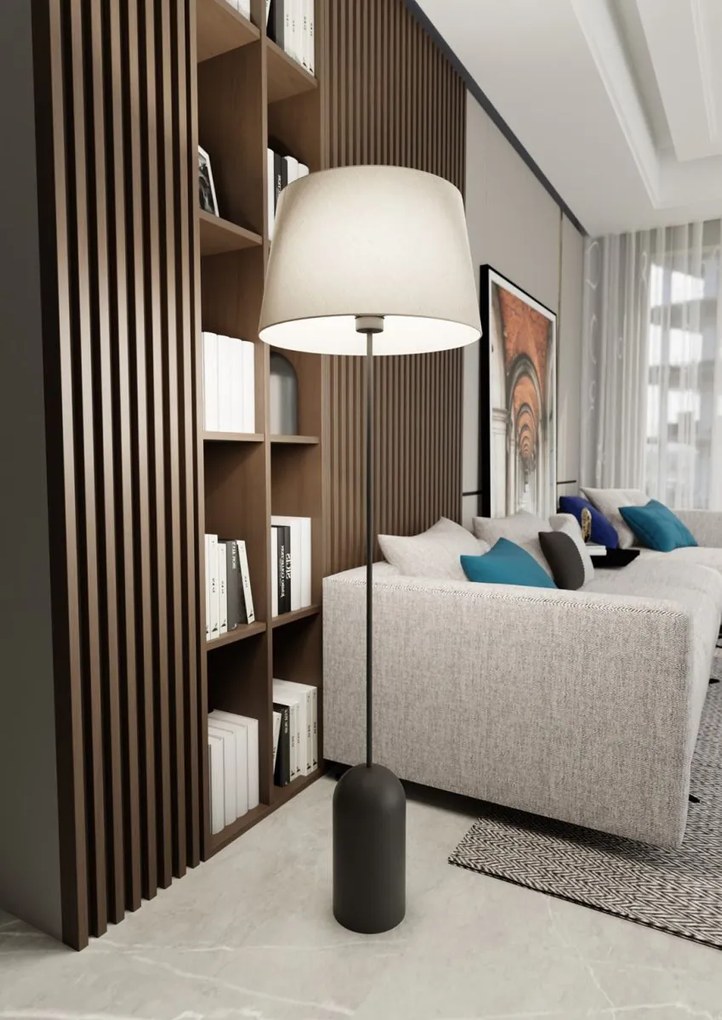 Emibig modern állólámpa pearl bézs fekete emi1419/lp1
