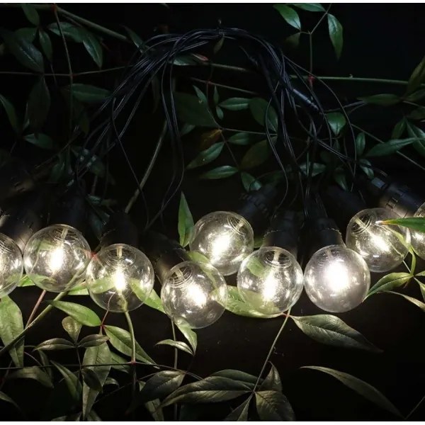 LED napelemes lánc 10xLED/0,5W/4,5V 12 m 3000K IP44 + távirányító