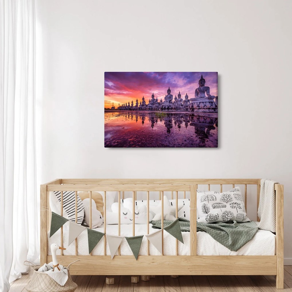 Kép - Buddhák naplementekor (90x60 cm)
