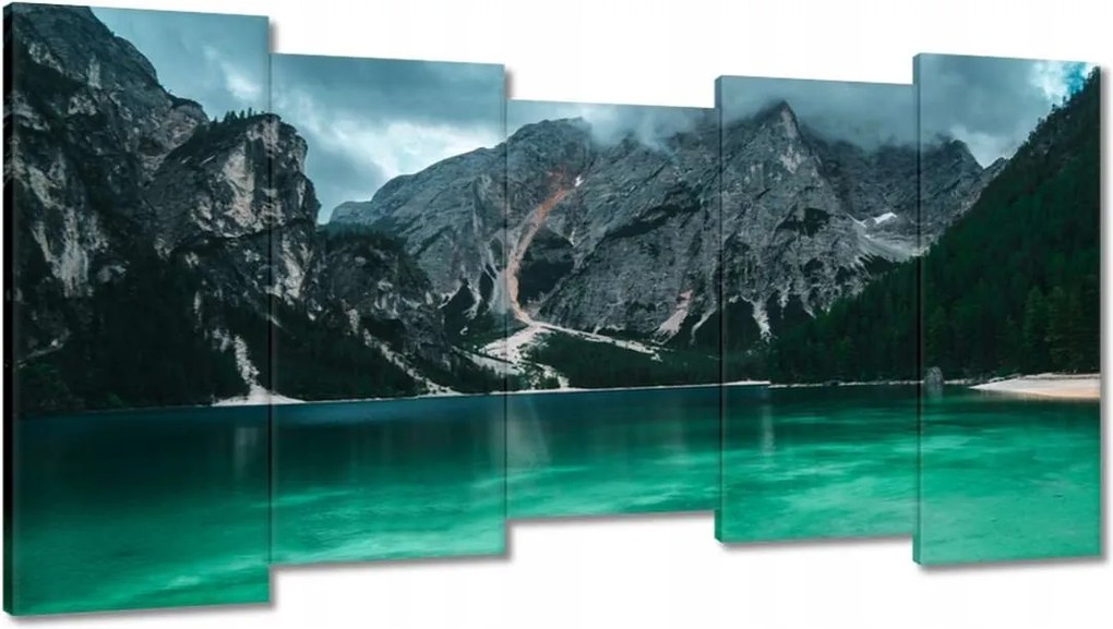 Vászonkép 150x80 Hegyi tó Tájkép