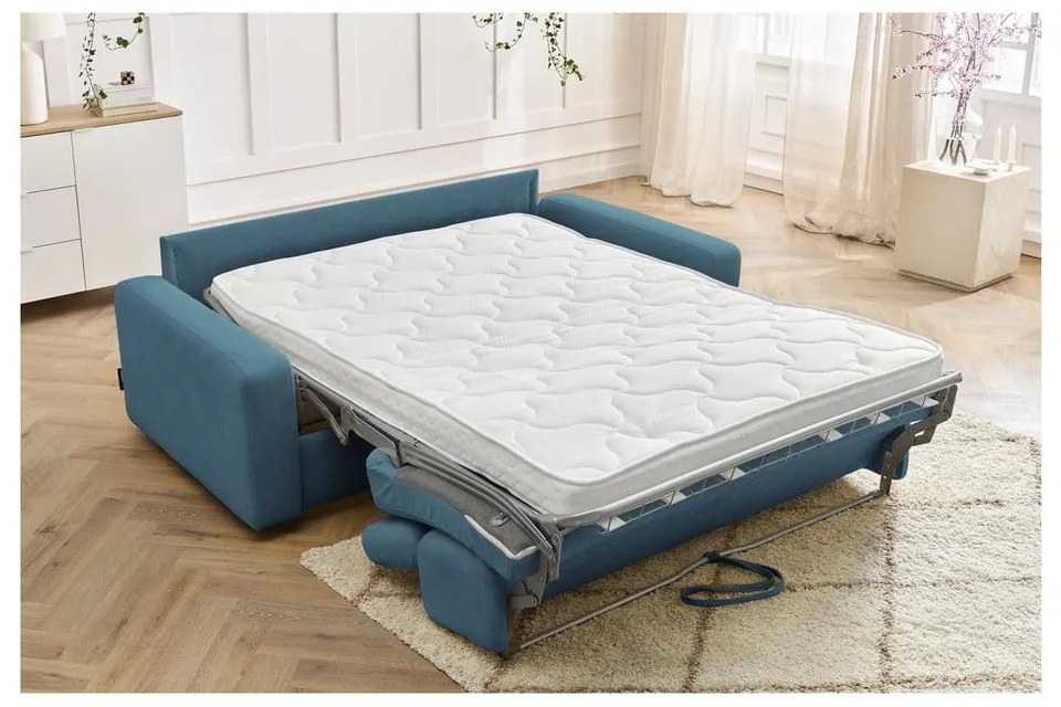 Kék kinyitható kanapé 215 cm Monaco – Bobochic Paris