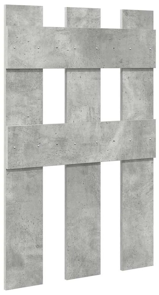 Fali Kabáthorog tárolóval Beton szürke 65 x 3 x 100 cm Faanyag
