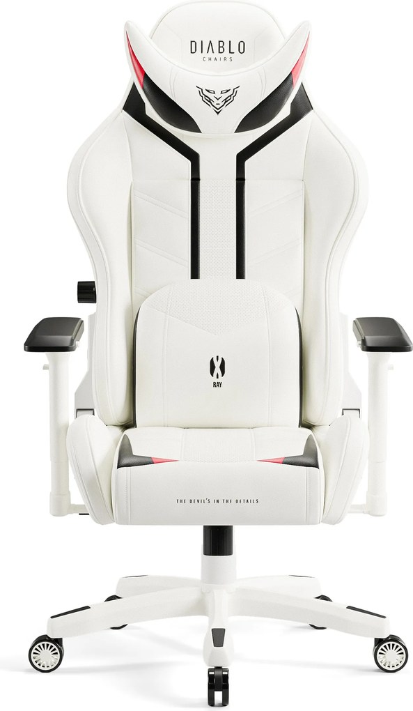 Gamer szék műbőr Normal Size, fehér-fekete: Diablo X-Ray 2.0