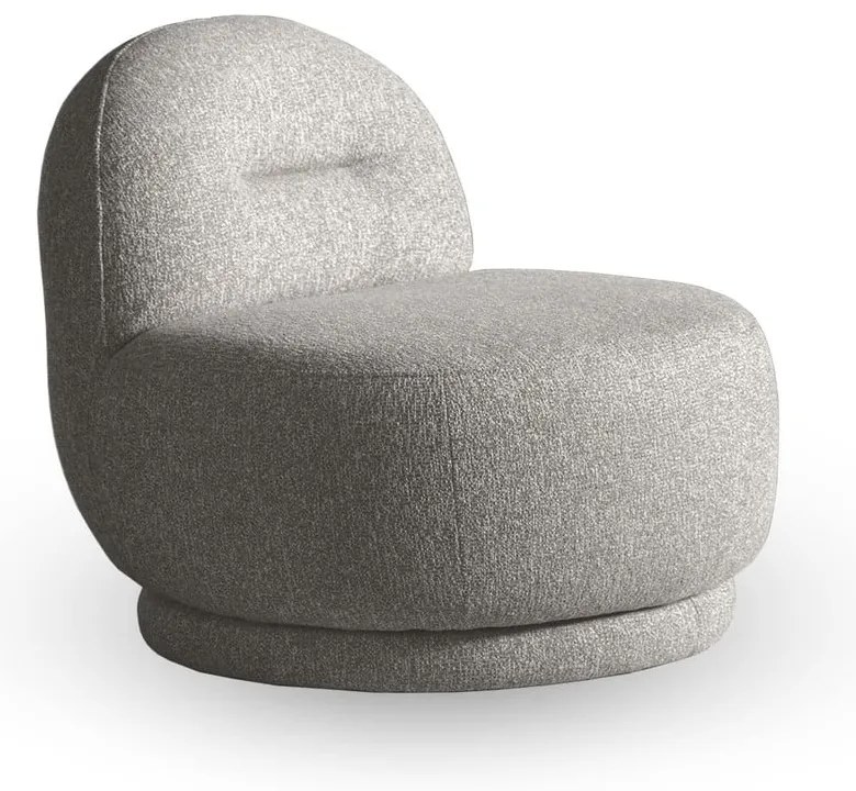 Világosszürke fotel Ovo – Miuform