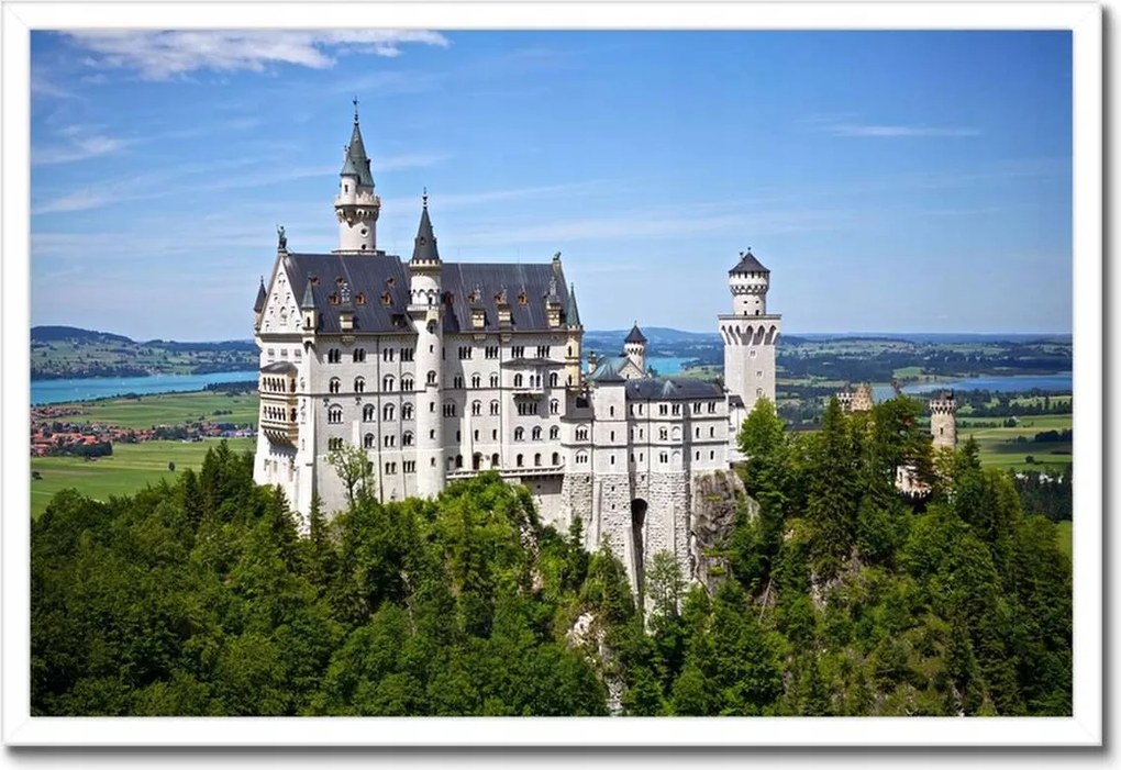 Poszterek keretben 60x40 Neuschwanstein kastély