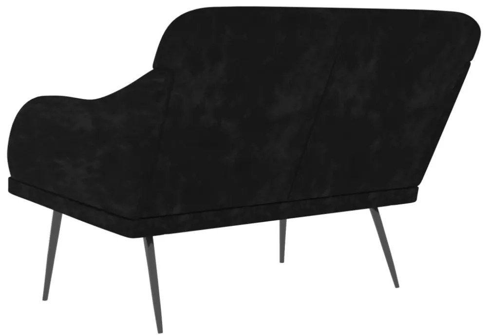 fekete bársonypad 110 x 76 x 80 cm