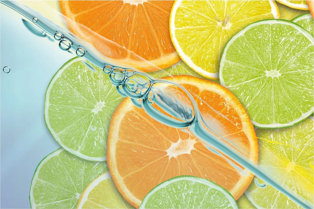 Fotótapéta flizelin Citrom Mix Narancs Lime Citrom 368x254 +ragasztó