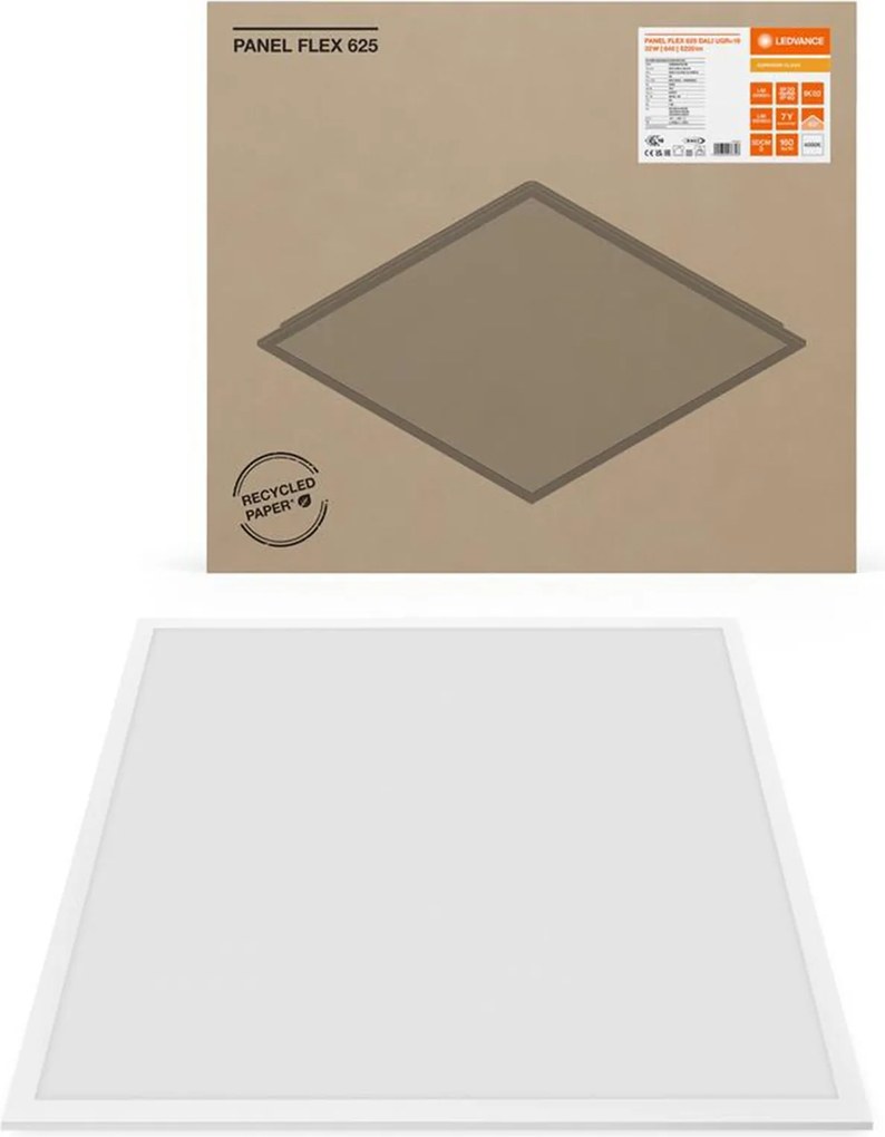 Led panel lámpatest 32W 5220lm 4000K Falra szerelhető süllyesztett UGR19 62x62cm