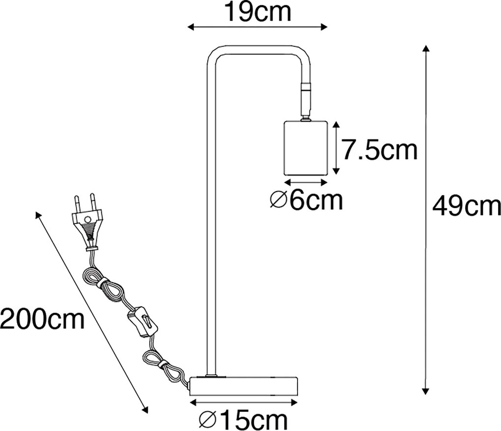 Okos asztali lámpa sárgaréz állítható Wifi-vel GU10 - Java