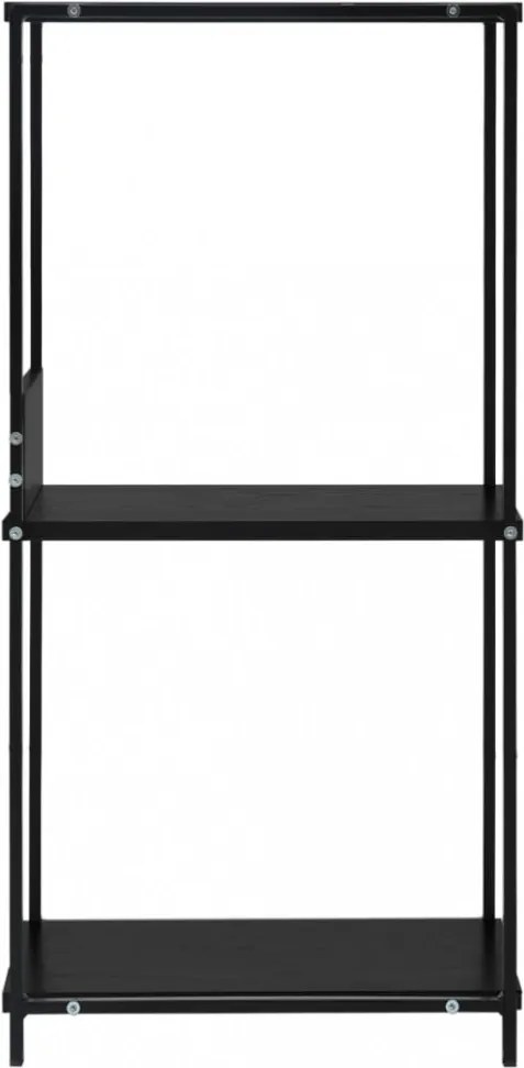 fekete kisméretű álló szerelt fa könyvespolc 33,5x39,6x79,7 cm