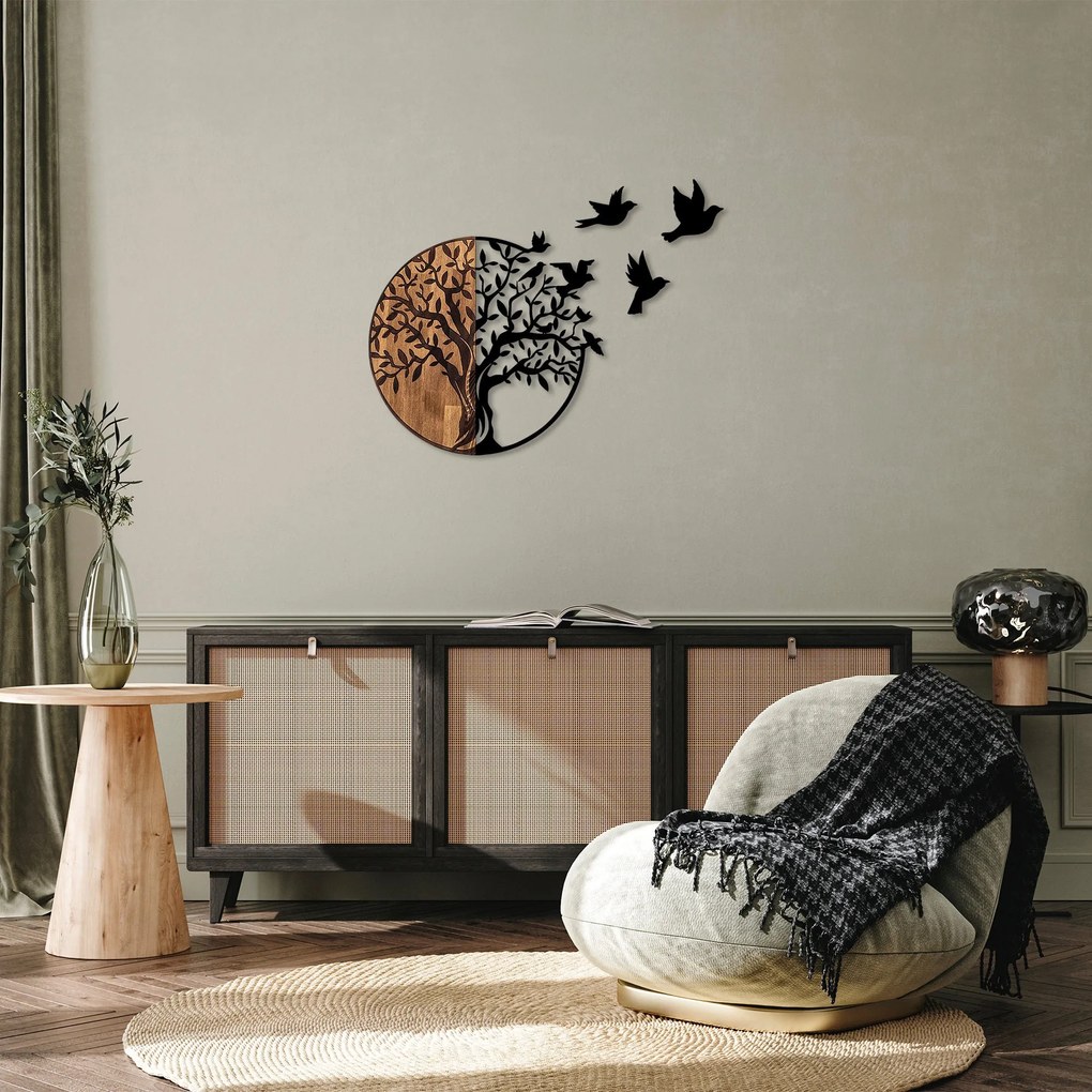 Fa fali dekoráció, Tree And Birds - 322