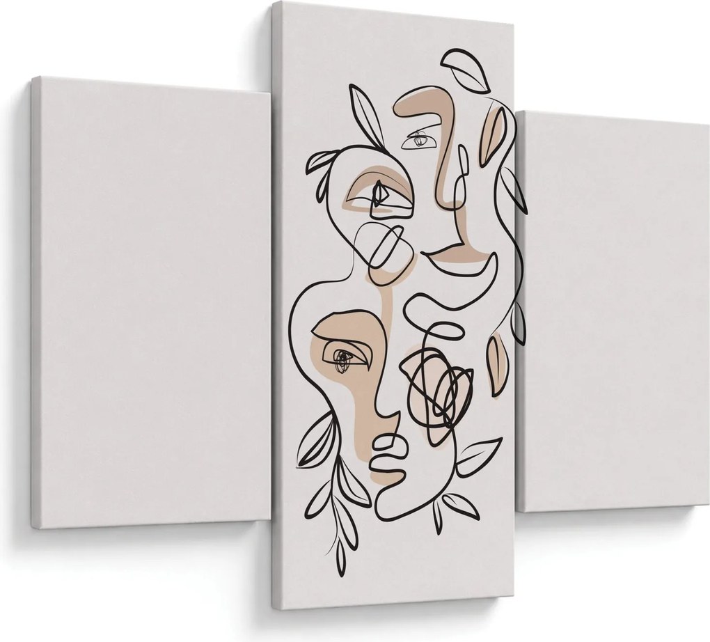 Kép - Line art arckezelés (90x60 cm)