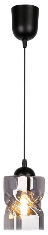Fekete függőlámpa üveg búrával ø 10 cm Felis – Candellux Lighting