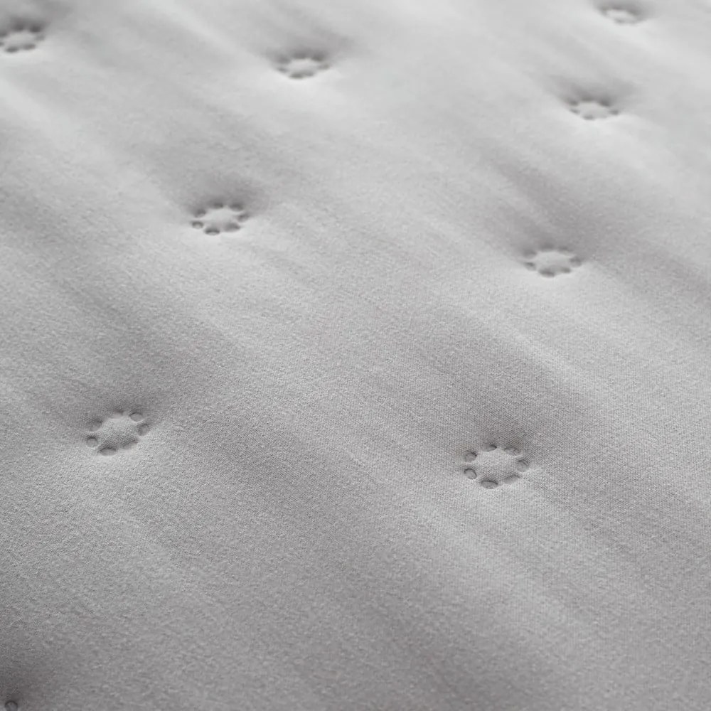 Szürke sherpa steppelt ágytakaró 220x230 cm Cosy Nori – Catherine Lansfield