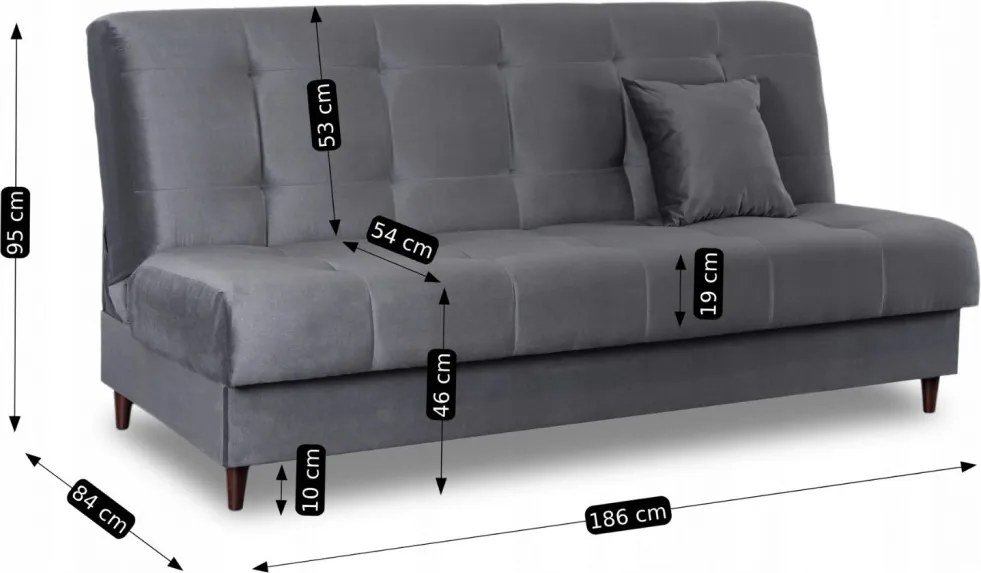 Ágyazható kanapé szürke színben LIMA