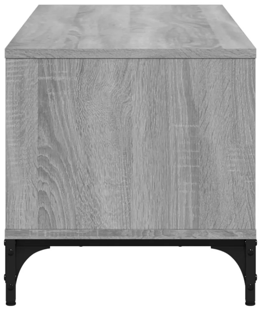 szürke sonoma szerelt fa/porszórt acél TV-szekrény 102x40x41 cm
