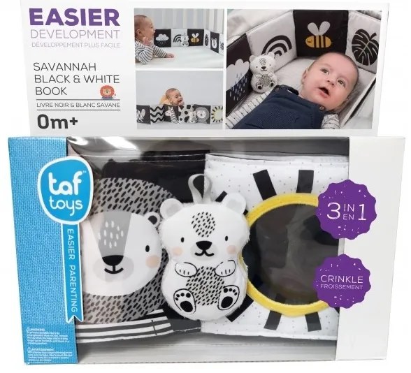 Taf Toys - Gyermek textilkönyv 3in1 szavanna