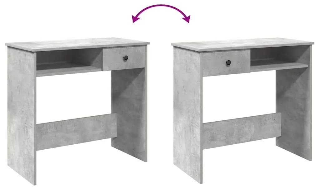 vidaXL betonszürke forgácslap íróasztal 80 x 40 x 75 cm