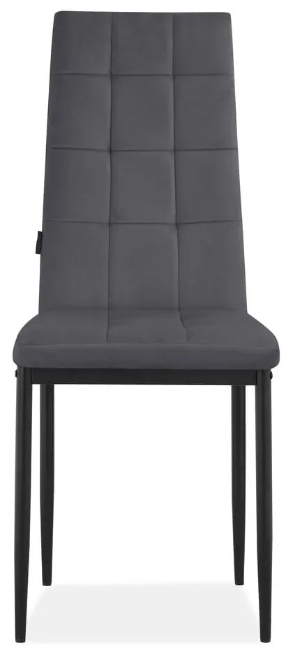 Antracitszürke bársony étkezőszék szett 2 db-os Becca – Støraa