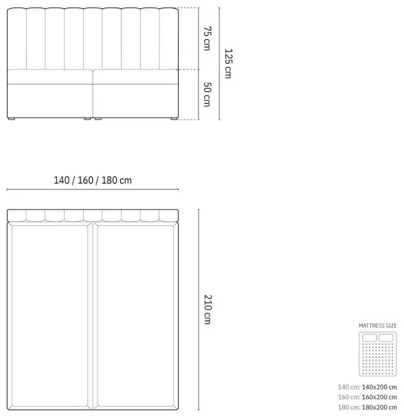 Kelp Boxspring ágy szett