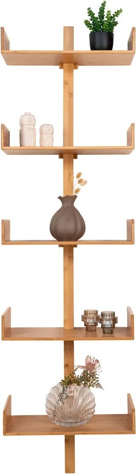 Villa polc bambusz, natúr, 50x180 cm