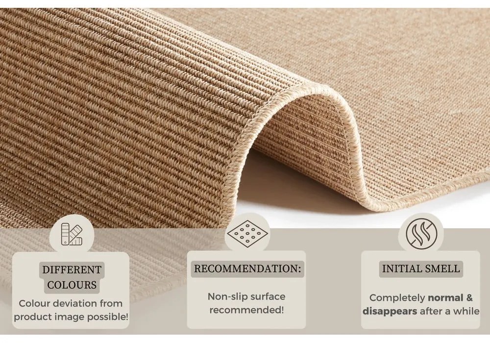 Bézs kültéri-beltéri futószőnyeg 80x450 cm Nature – Hanse Home