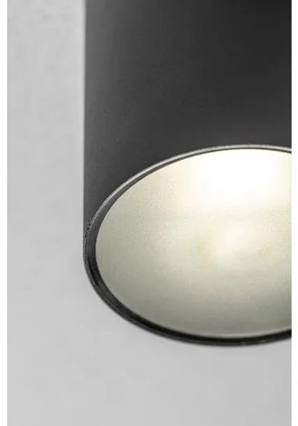 Lámpa Mennyezeti lámpatest LENTO, aluminium, 100x130, IP54, MAX.35W, kör, grafit