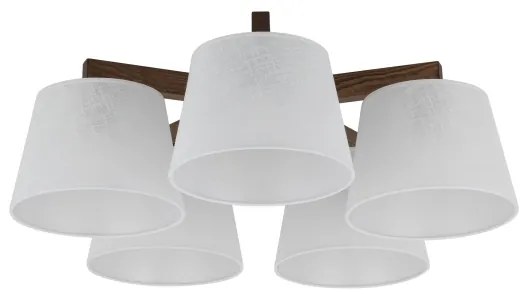 Brilagi - Felületre szerelt LATTE csillár 5xE27/15W/230V fenyő/fehér