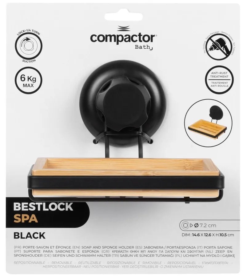 Bestlock SPA öntapadós bambusz szappantartó - Compactor