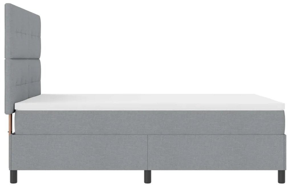 Boxspring ágy Matresszel Világosszürke 160 x 200 cm Szövet