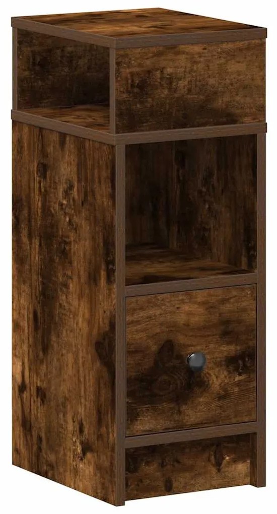 2 db füstös tölgy színű éjjeliszekrény fiókkal 25x31x66 cm