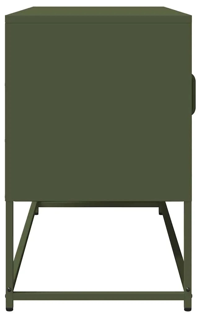 olívazöld hidegen hengerelt acél TV-szekrény 100,5x39x60,5 cm